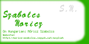 szabolcs moricz business card